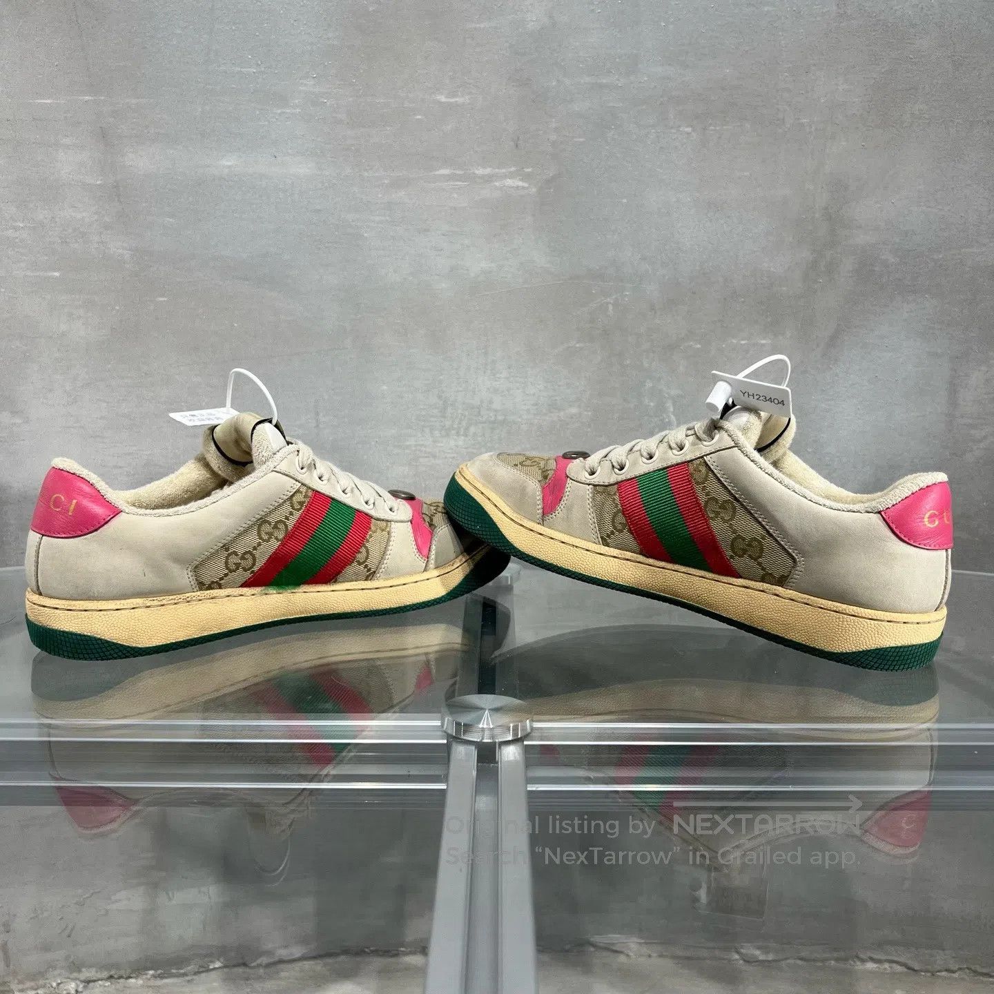 Gucci Guicci Dirty shoes with a pink tail Size US 6.5 / IT 36.5 - 4 Thumbnail