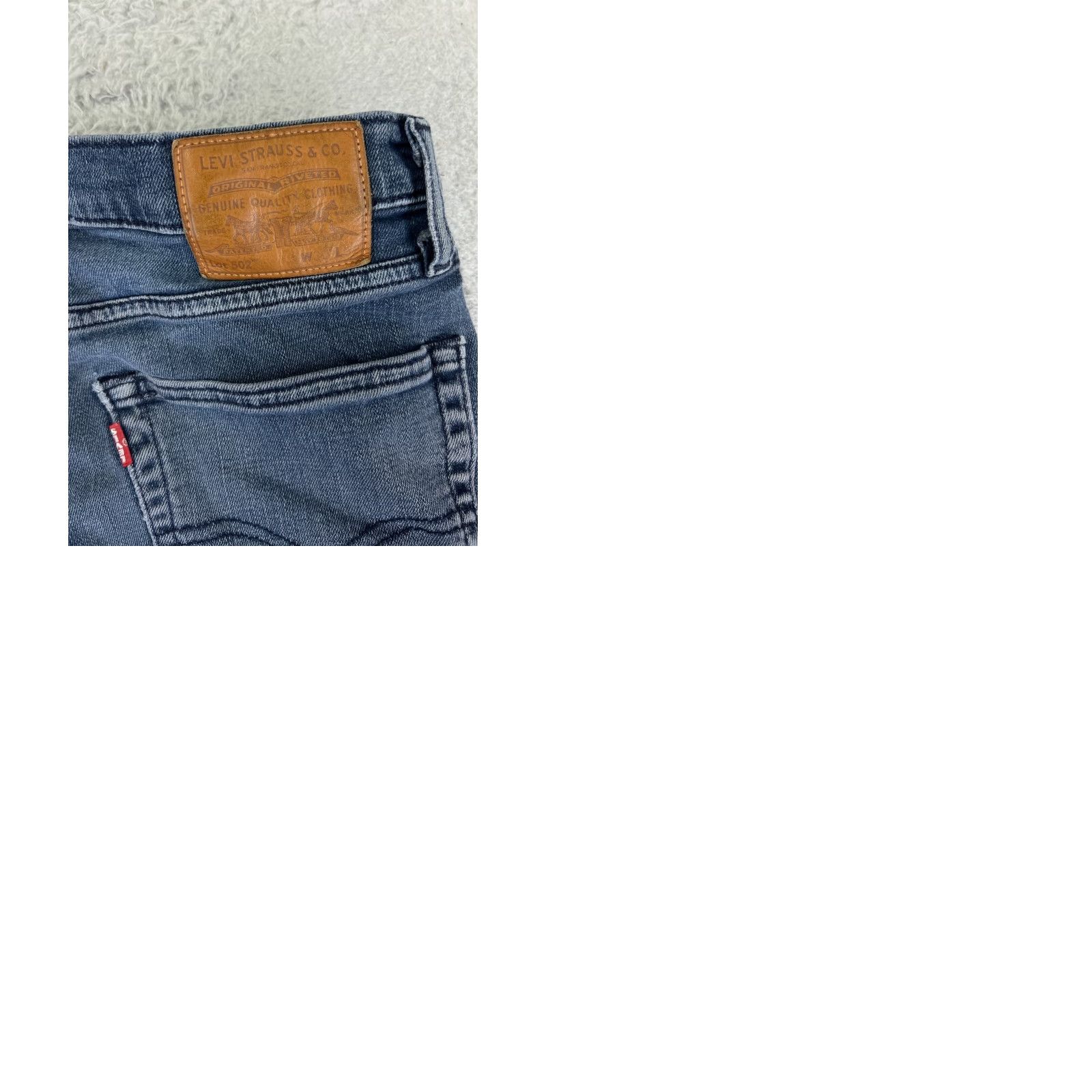 Levi's Levis Jeans Mens 30x32 Blue Denim Straight 502 Slim 5-Pocket Cotton Blend Mid Rise Vintage No N/A Size US 30 / EU 46 - 11 Thumbnail