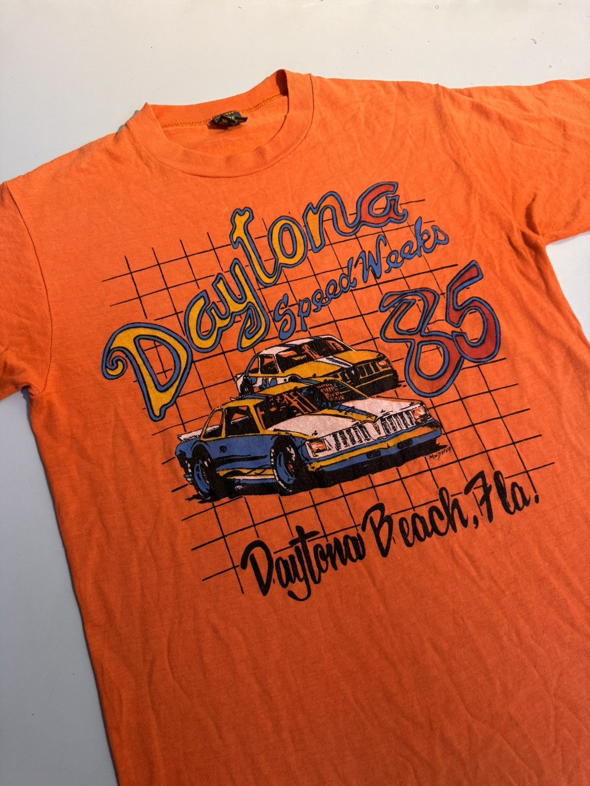 Vintage Daytona 1985 Tshirt Jerzees Made in USA Size US M / EU 48-50 / 2 - 1 Thumbnail
