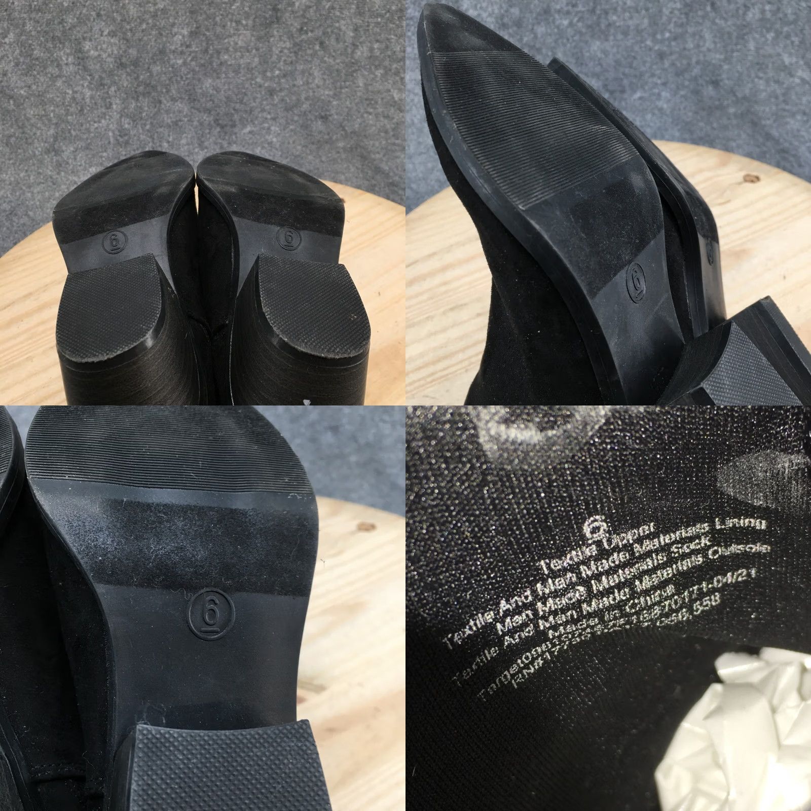 Vintage Universal Thread Boots Womens 6 Sylvie Ankle Bootie Black Pull On Pointed Toe Size US 6 / IT 36 - 9 Thumbnail
