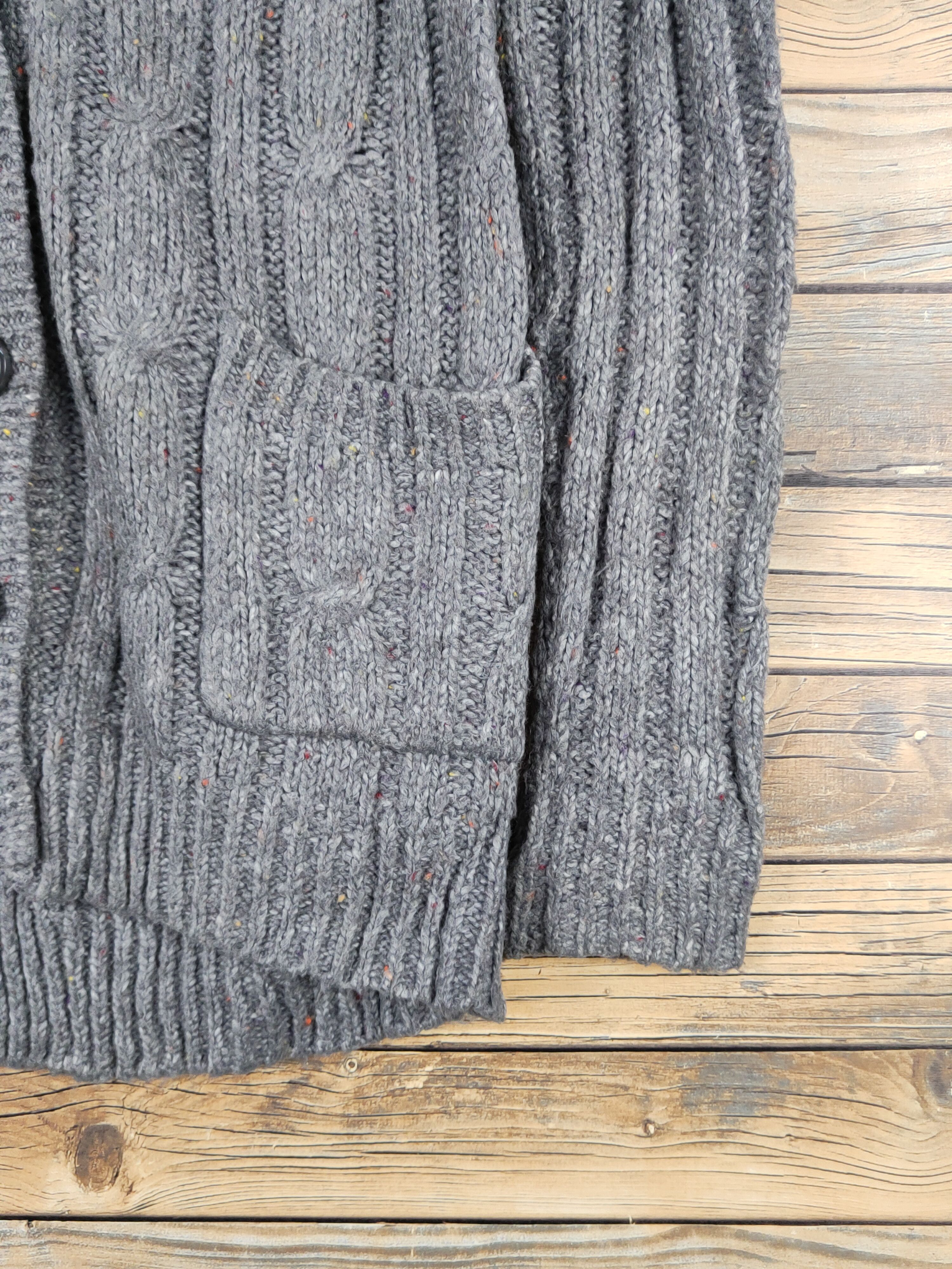 Aran Isles Knitwear World Basic Dark Gray Knitwear Cardigan #W1345 Size US M / EU 48-50 / 2 - 6 Thumbnail