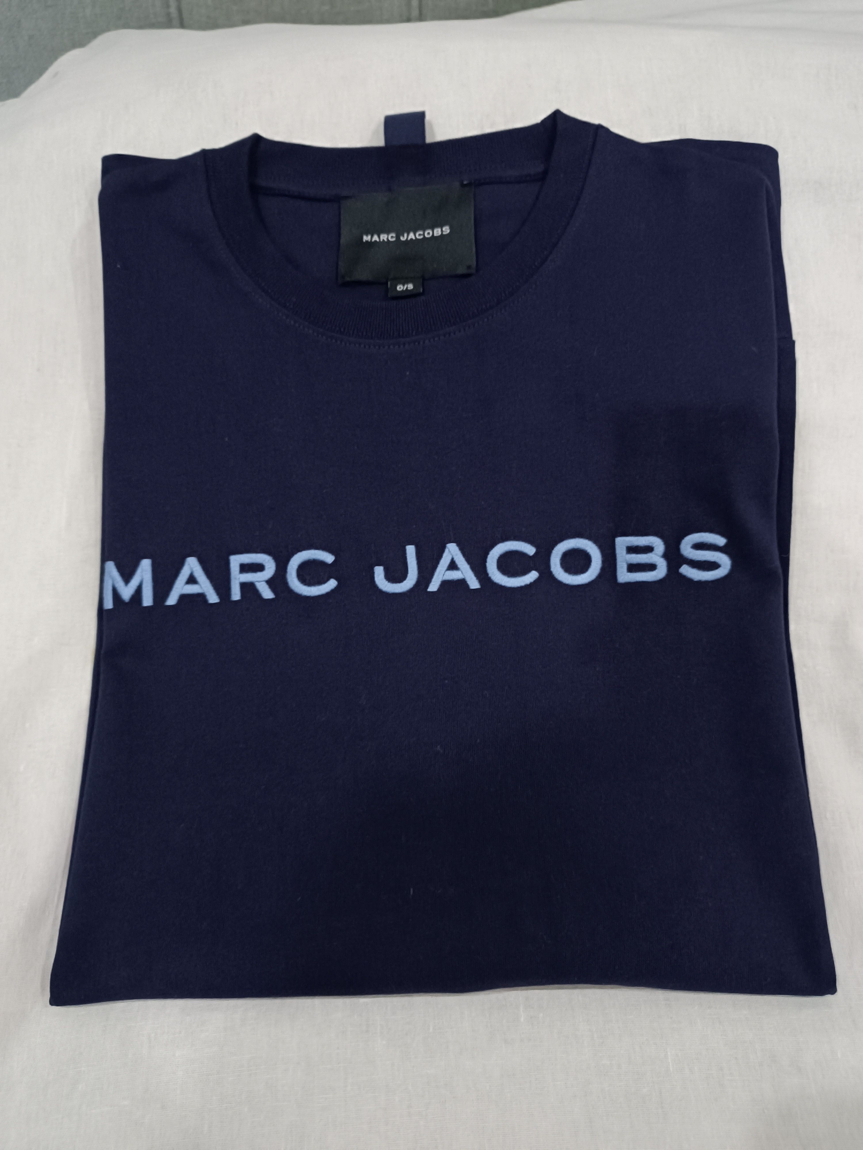 Marc Jacobs Marc Jacobs Blue Cotton T-Shirt Size US L / EU 52-54 / 3 - 8 Thumbnail