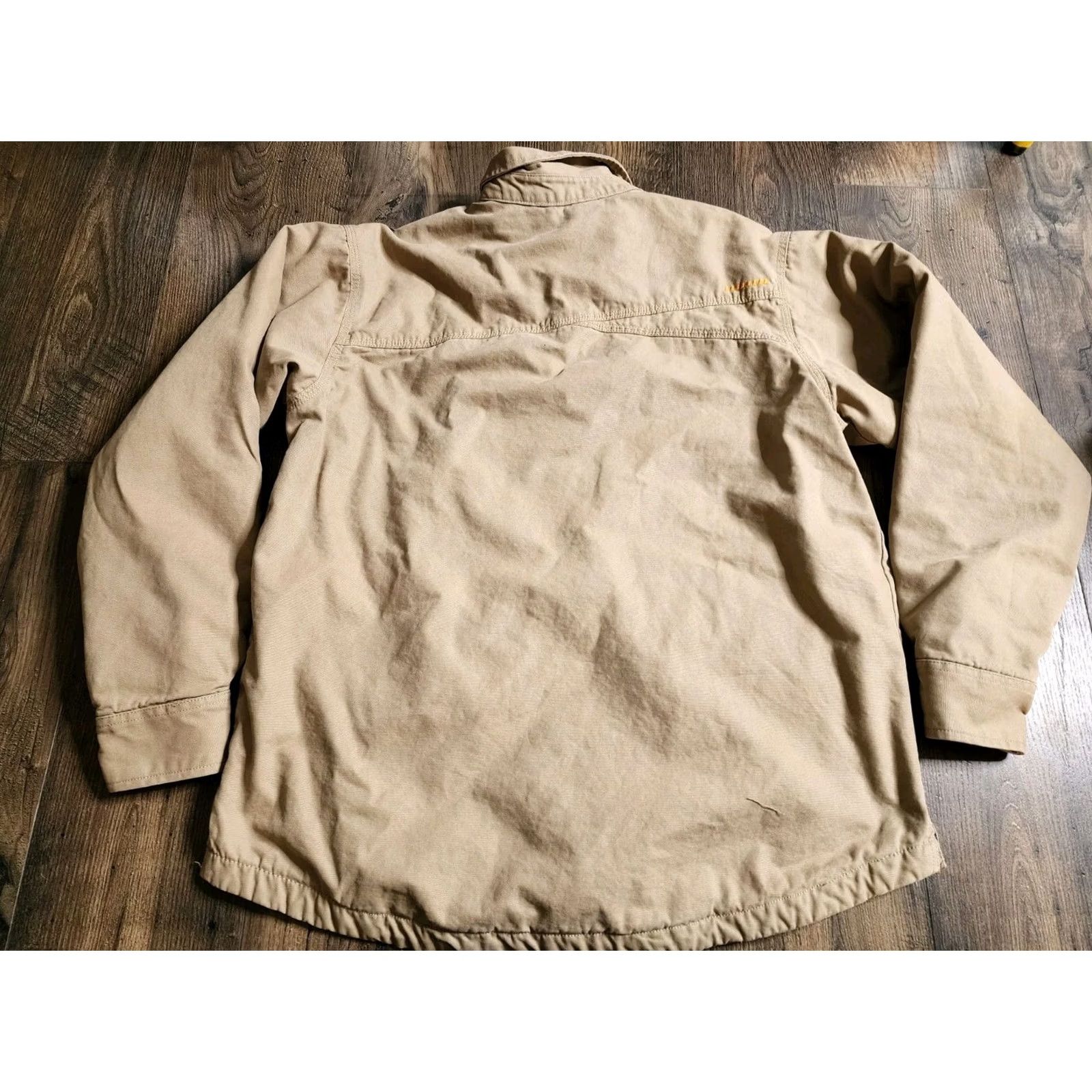 Ariat ARIAT Rebar Shirt Jacket Mens LARGE Canvas Fleece Lined Warmth Snap Front Size US L / EU 52-54 / 3 - 2 Thumbnail
