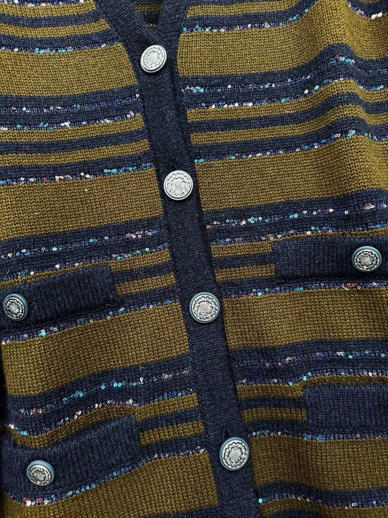 Chanel Chanel Cashmere Knit Cardigan with Stripes -2505 Size M / US 6-8 / IT 42-44 - 3 Thumbnail
