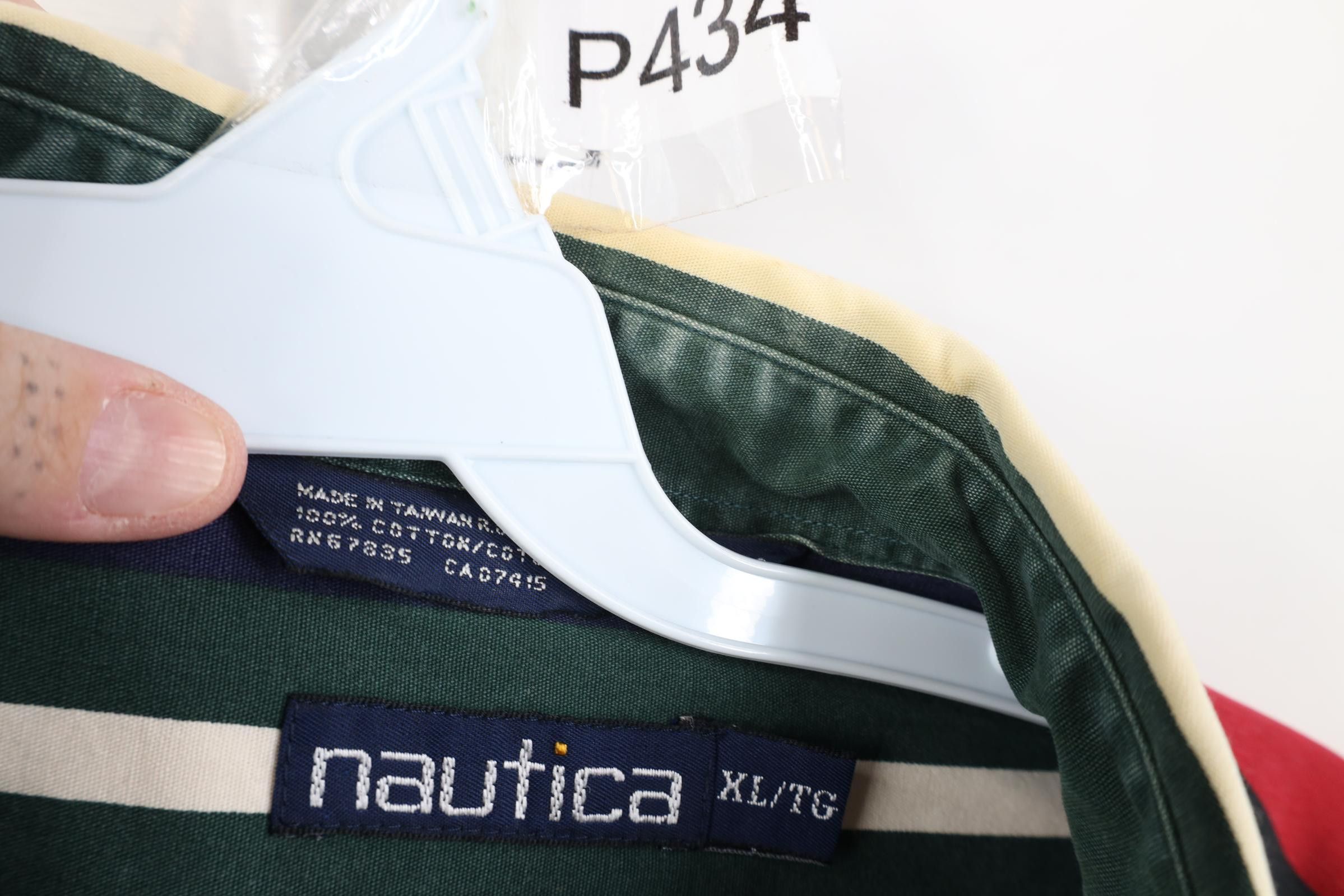Nautica Vintage 90s Nautica Block Collared Button Down Shirt Cotton Size US XL / EU 56 / 4 - 9 Thumbnail
