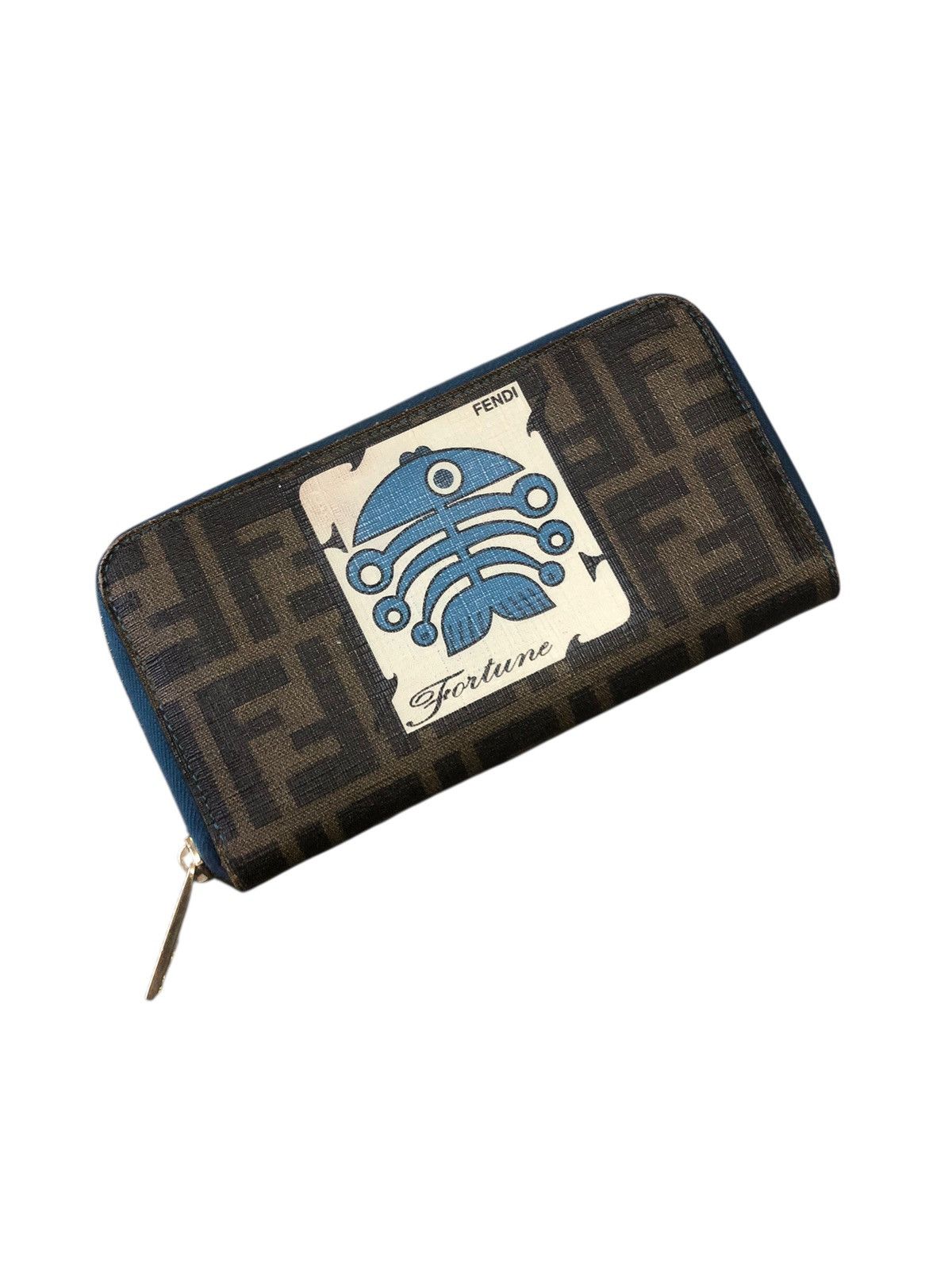 Fendi 💯🔥Authentic FENDI Fortune Spalmati Fish Zucca Long Wallet Size ONE SIZE - 2 Thumbnail