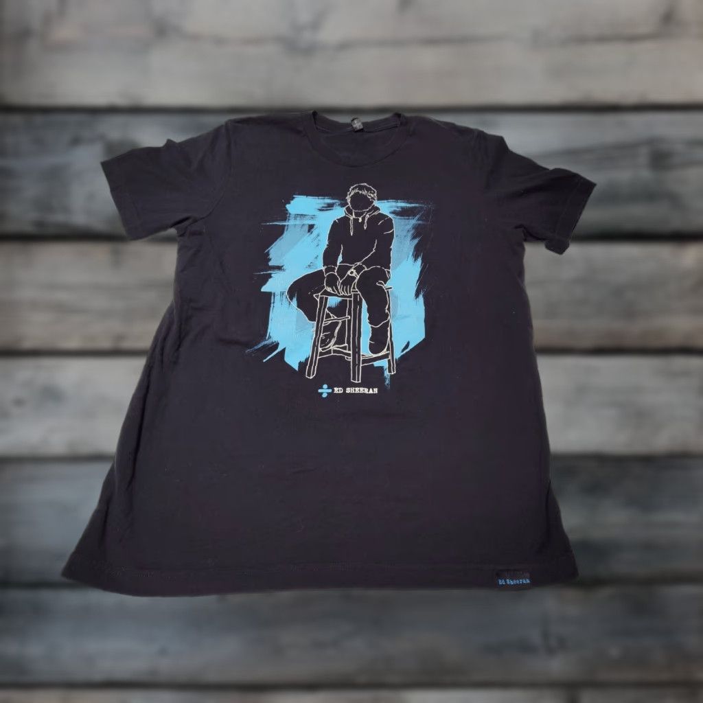 Next Level Ed Sheeran Divide Tour Concert T-Shirt Mens Large Black Graphic Tee 100% Cotton Size US L / EU 52-54 / 3 - 1 Thumbnail