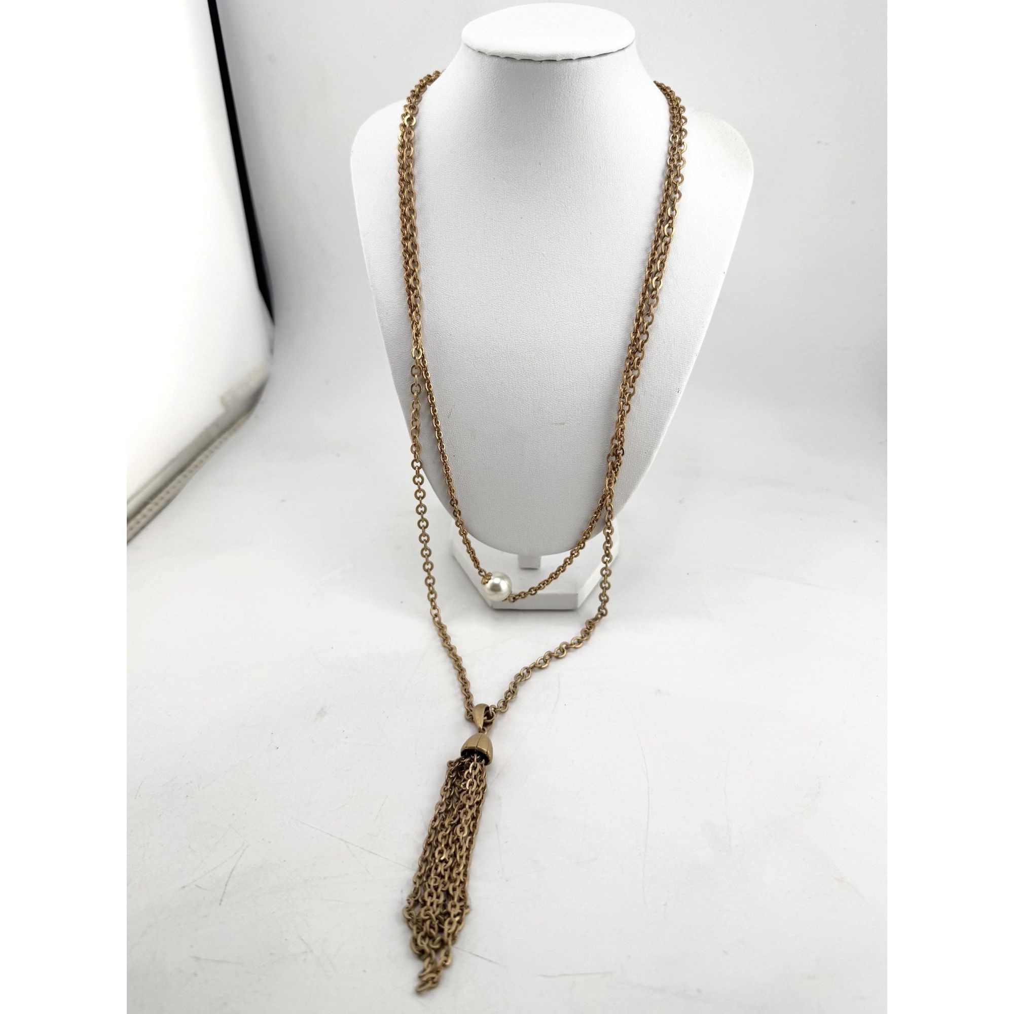 Vintage Vintage Sarah Coventry faux pearl multi chain tassel multi s Size ONE SIZE - 2 Thumbnail