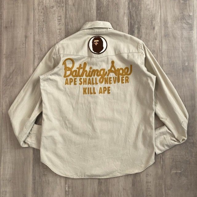 Bape BAPE Champion Embroidered Long Sleeve Shirt a bathing ape Size US S / EU 44-46 / 1 - 3 Thumbnail