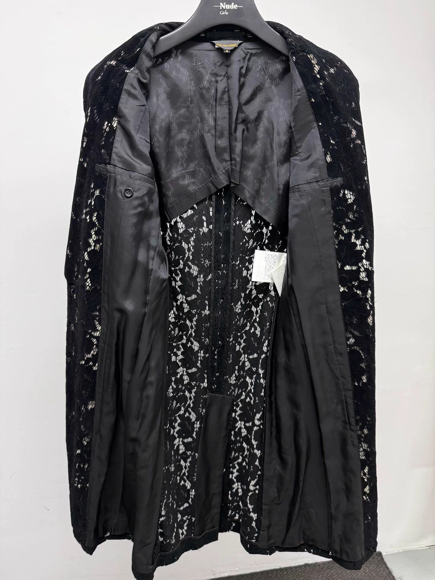 Comme des Garcons Comme des Garçons Black Lace Long Coat S Size S / US 4 / IT 40 - 4 Thumbnail