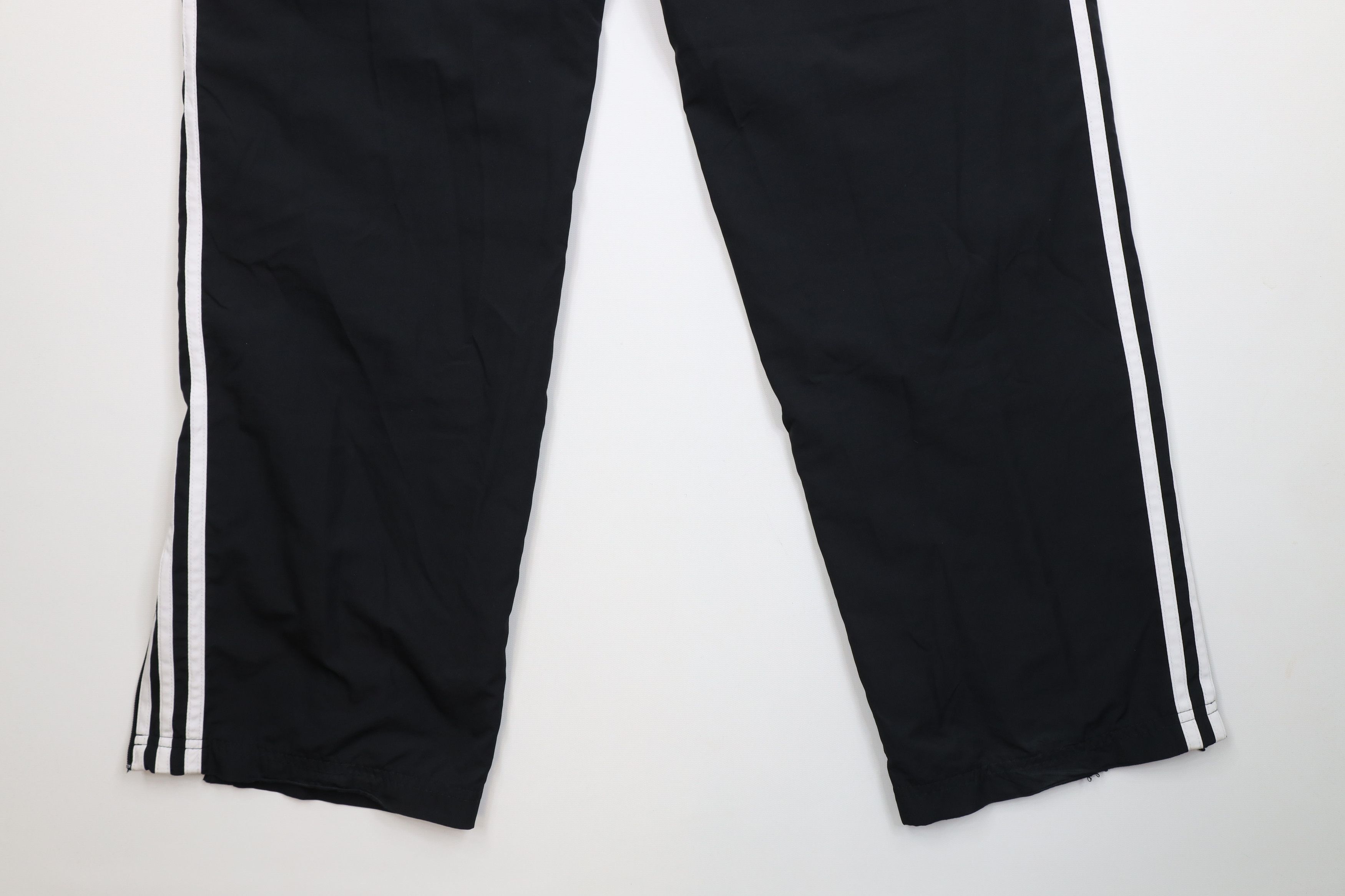 Adidas Vintage Y2K Adidas Striped Lined Windbreaker Pants Black Size 32" / US 10 / IT 46 - 15 Thumbnail