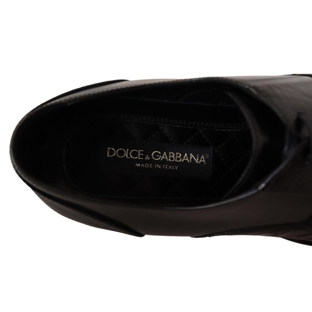 Dolce & Gabbana Dolce & Gabbana Elegant Black Derby Oxford Wingtips Size US 6 / EU 39 - 8 Thumbnail