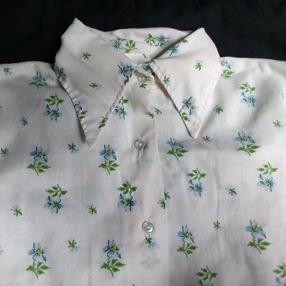 Other Vintage Shirt Accent Floral Button Shirt Blouse Size XXS / US 00 / IT 34 - 1 Thumbnail