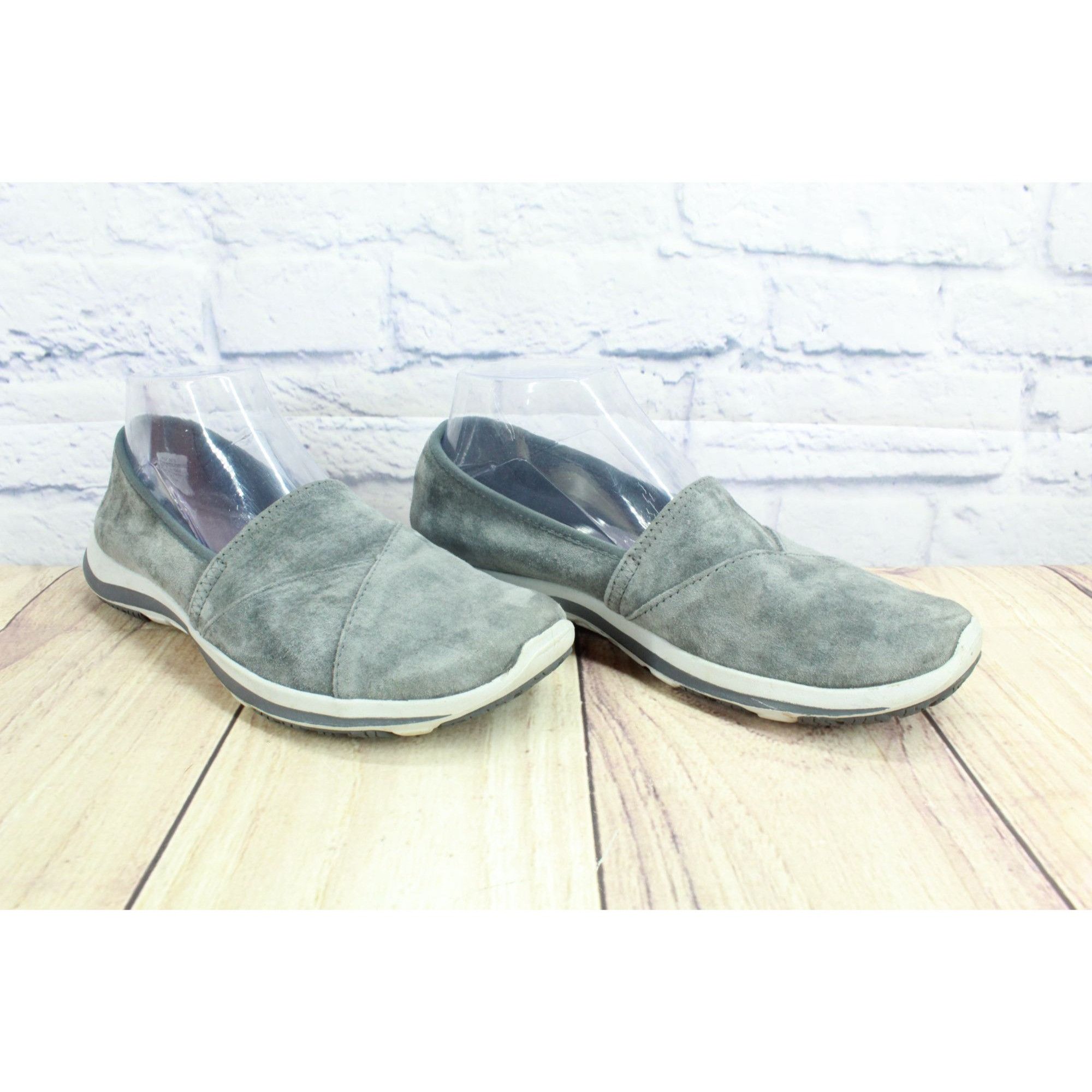 L.L. Bean LL Bean Women’s Gray Stretch Nubuck Back Cove Slip-Ons Size US 8 / IT 38 - 3 Thumbnail