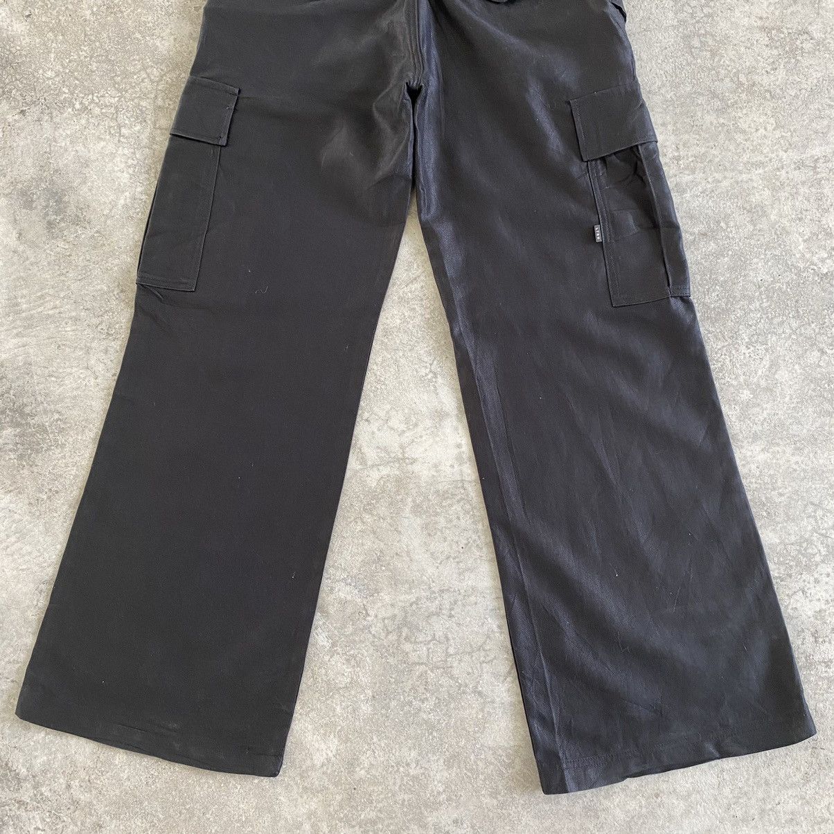 L7 Real Hip Vintage L7 Real Hip Coated Wide Leg Flared Cargo Pants Size US 31 - 15 Thumbnail