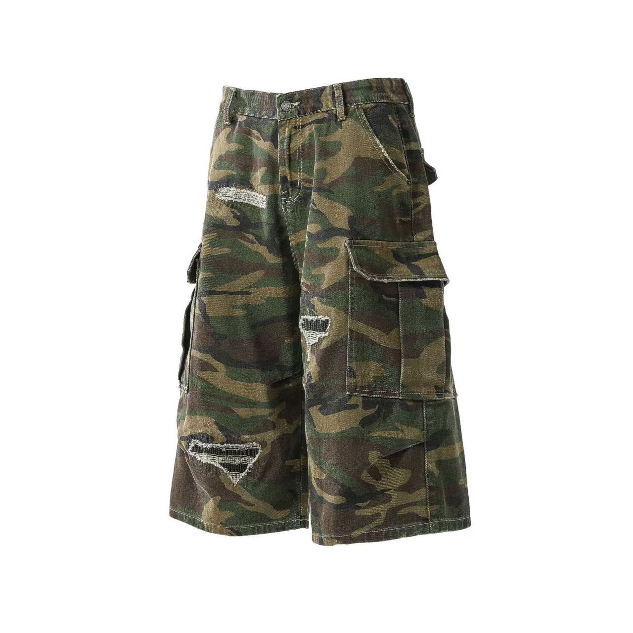 Vintage Street hip hop washed baggy denim shorts Size US 29 - 3 Thumbnail