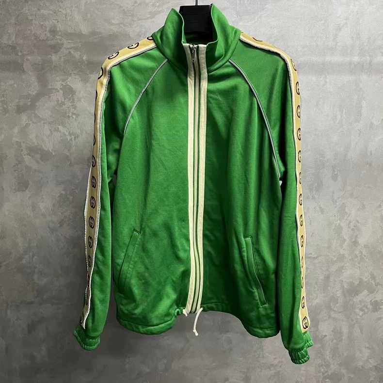 Gucci Gucci The latest green string logo loose knitted jacket 250 Size US M / EU 48-50 / 2 - 1 Thumbnail