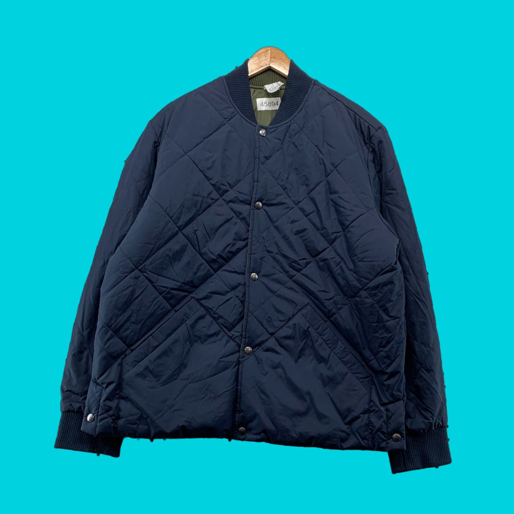 Banana Republic Banana Republic Jacket | Reversible | Military Quilted Insulated Bomber | Blue Green | Large | Men | L | Polyester | ™ Size US L / EU 52-54 / 3 - 1 Thumbnail