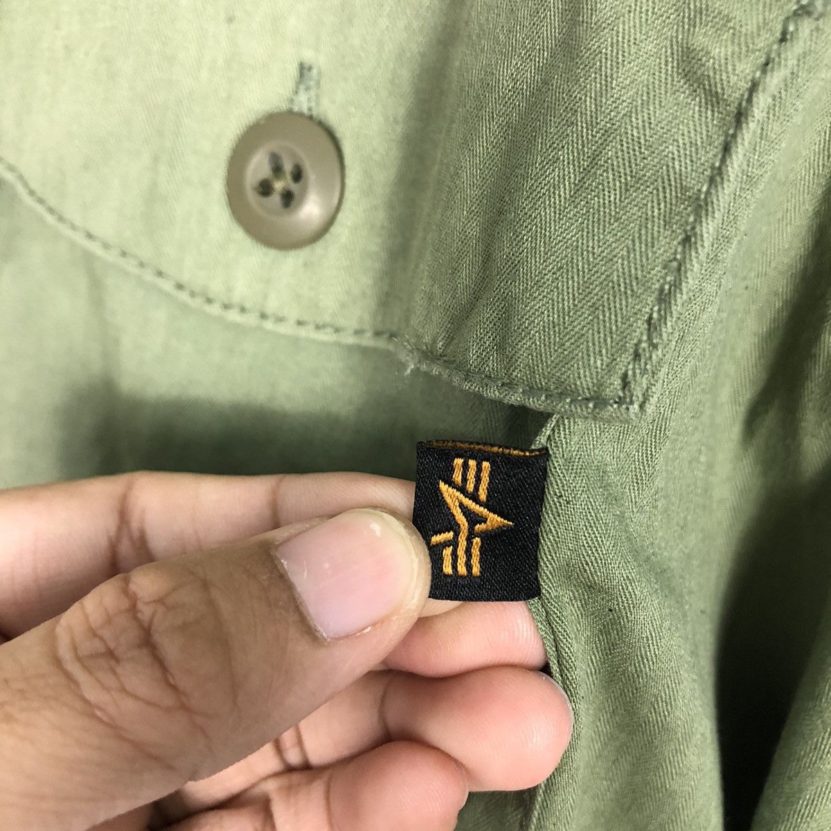 Alpha Industries 📌Vintage Work Shirt Jacket Alpha Industries Military Size US L / EU 52-54 / 3 - 21 Thumbnail