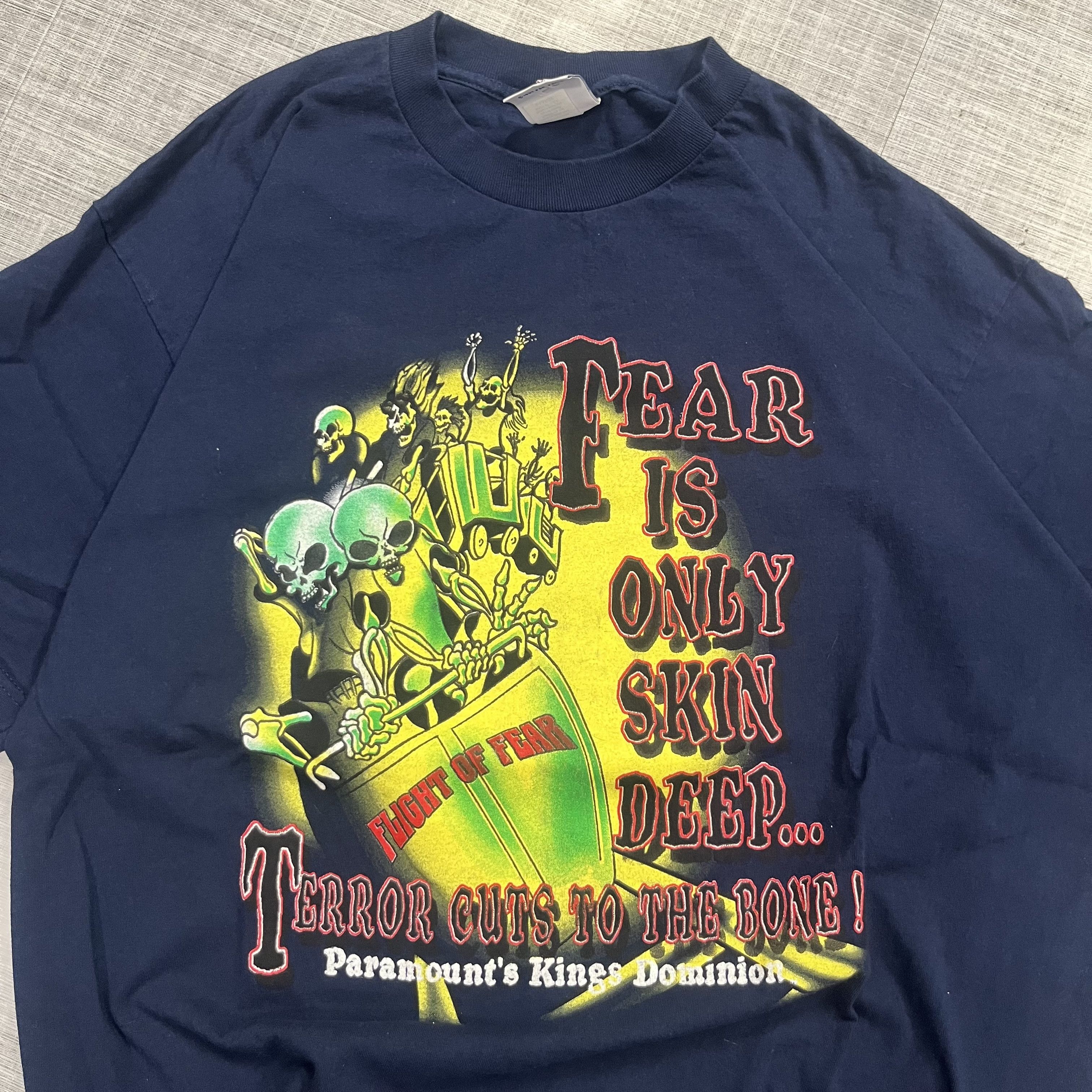 Disney × Vintage Crazy Vintage 90s Kings Dominion Fear is only Skin Deep Tee Size US XL / EU 56 / 4 - 2 Thumbnail