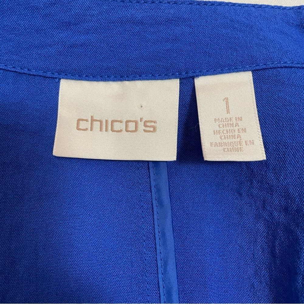 Chicos Chico's Royal Blue Open Front Jacket Size 1 US M Size M / US 6-8 / IT 42-44 - 8 Thumbnail