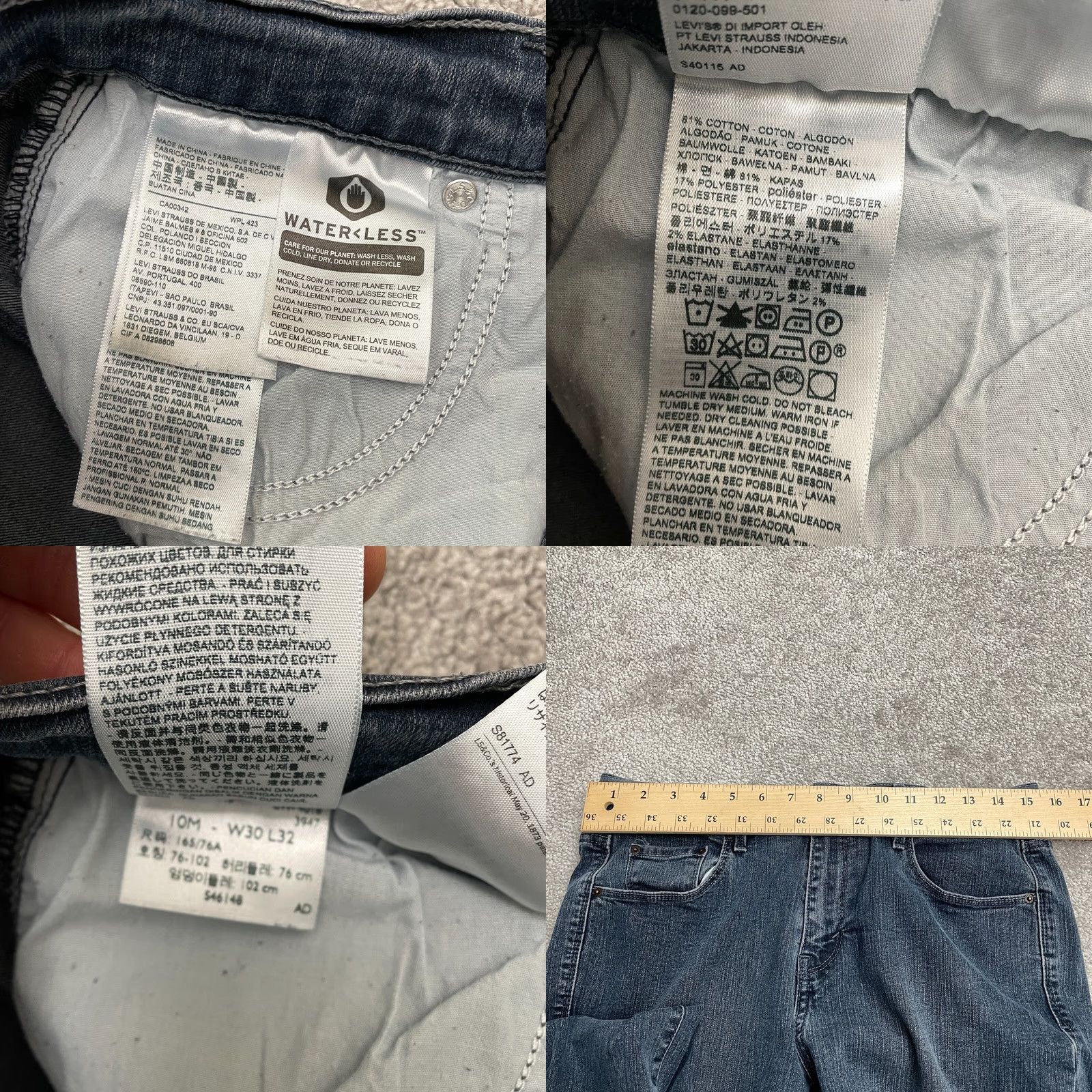 Levi's Levi's 505 Straight Denim Jeans Womens 10 Blue Cotton Casual Mid Rise 31 Inseam 30.5 in 5-Pocket Size 32" / US 10 / IT 46 - 8 Thumbnail