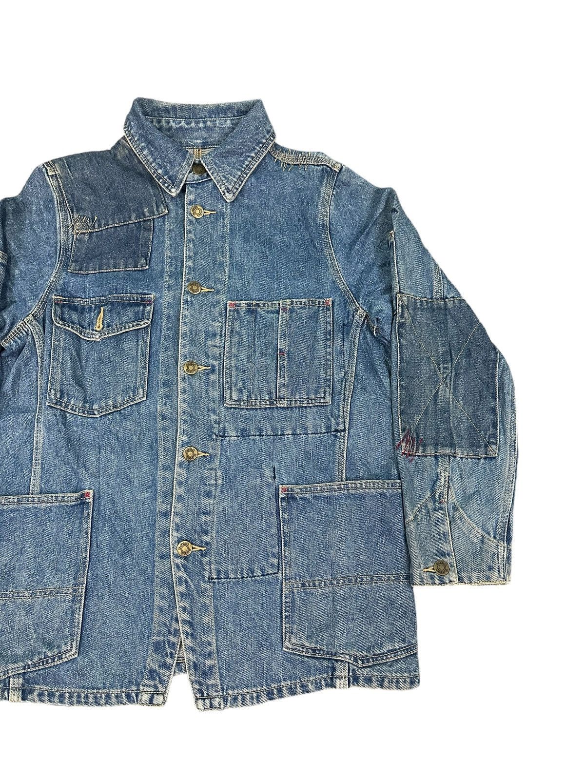 Vintage RARE VINTAGE SINA COVA LUPO DI MARE PATCHWORK DENIM JACKET Size US S / EU 44-46 / 1 - 3 Thumbnail