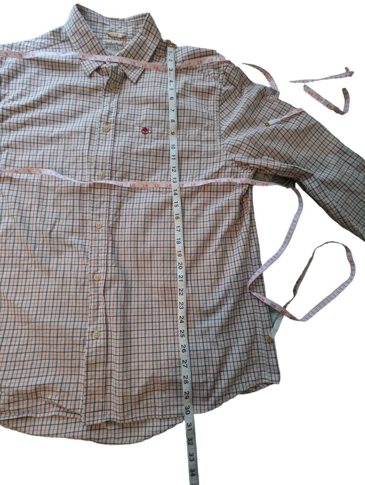 Timberland Timberland Mens Check Reg Fit LS Button Shirt Red White L Size US L / EU 52-54 / 3 - 7 Thumbnail