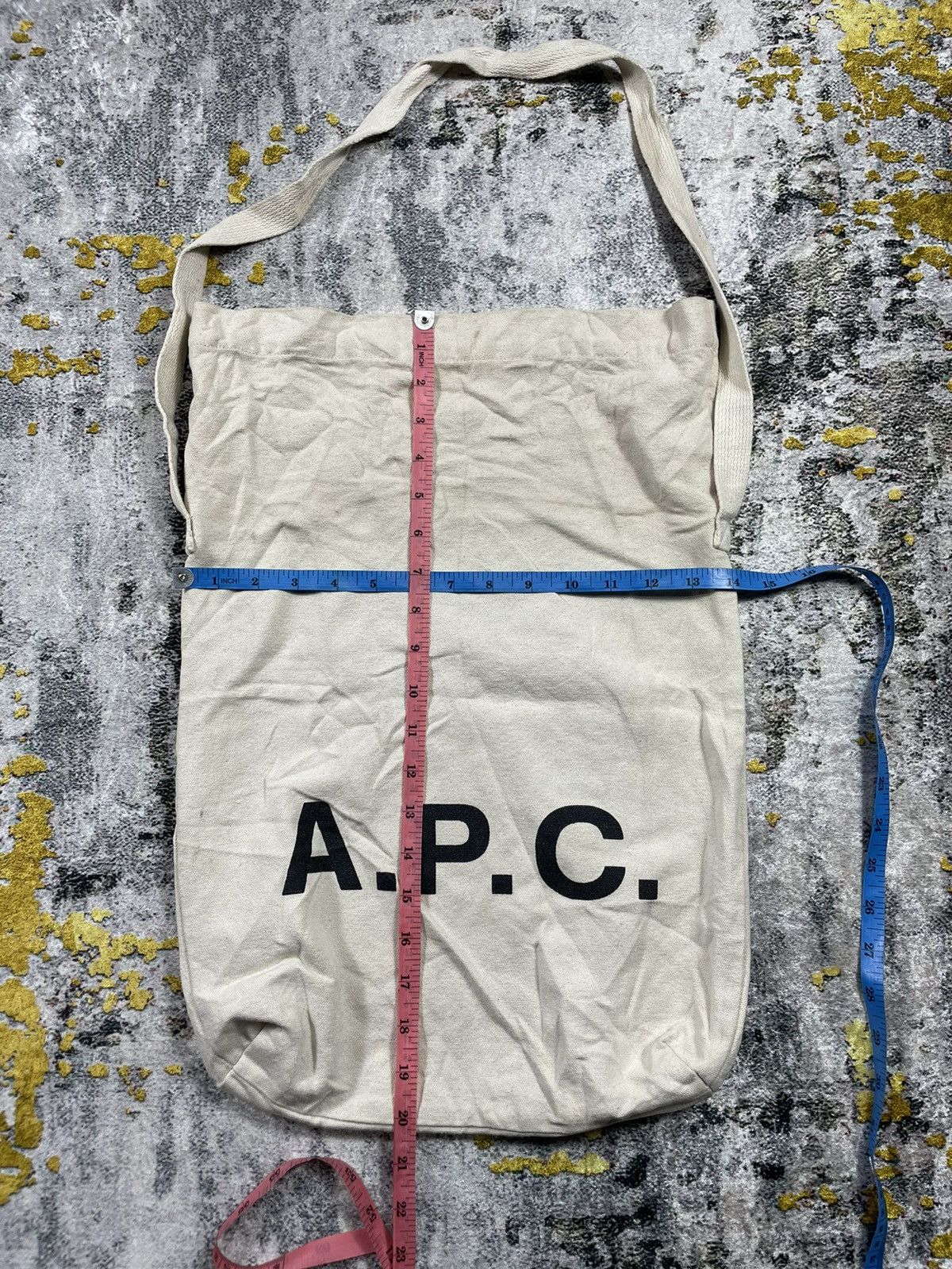 A.P.C. APC white canvas TOTE BAG Size ONE SIZE - 3 Thumbnail