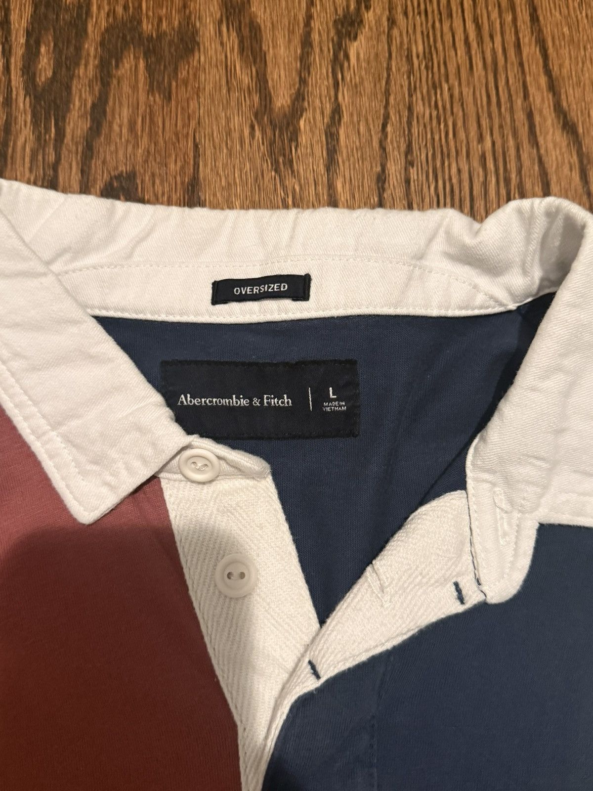 Abercrombie & Fitch Abercrombie & Fitch red and blue rugby polo shirt Size L Size US L / EU 52-54 / 3 - 2 Thumbnail