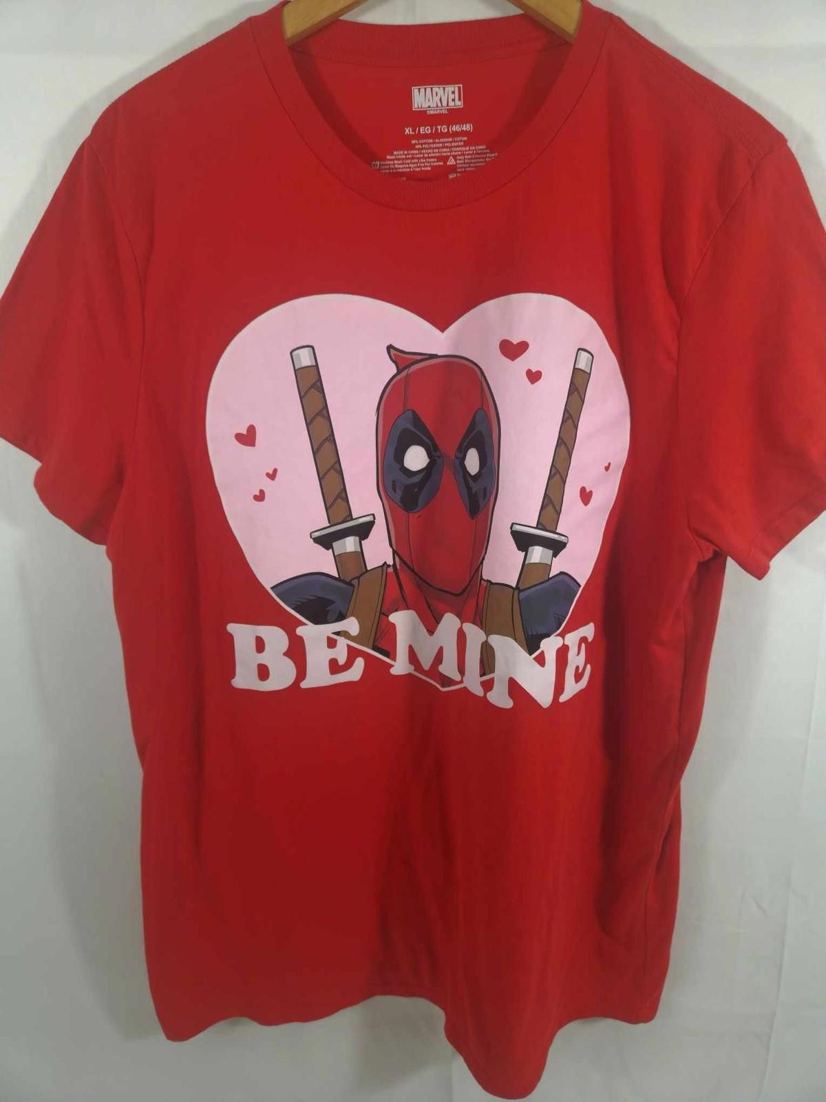 Marvel Comics Marvel Deadpool 'Be Mine' Graphic T-Shirt - Red Size US XL / EU 56 / 4 - 1 Thumbnail