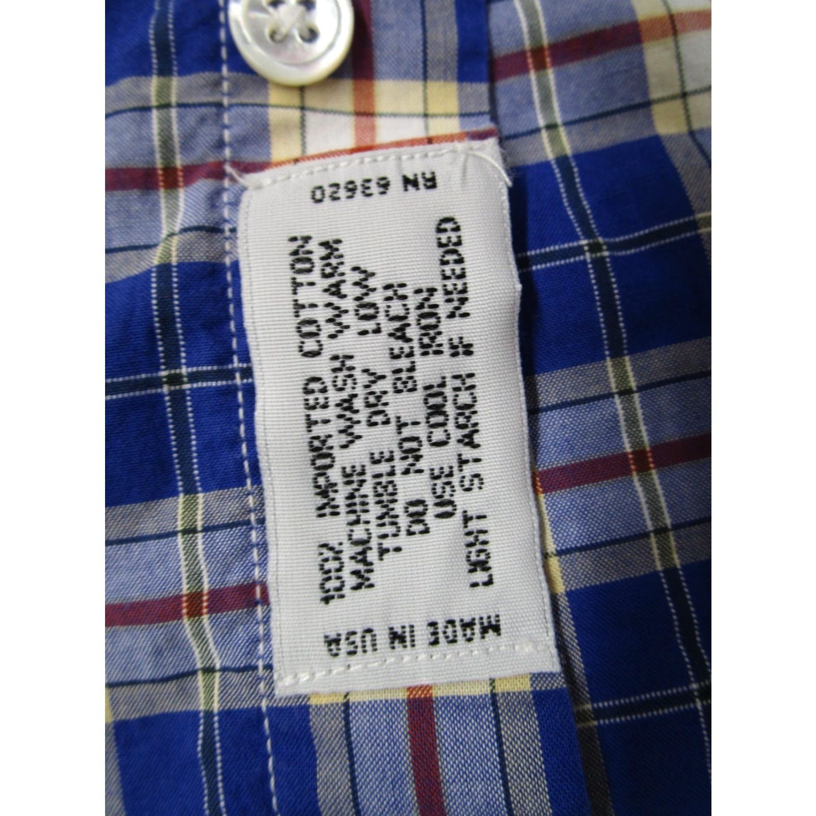 Epaulet Epaulet Mens Button-Up Shirt Blue Plaid Long Sleeve M Casual Shirt Vintage No Size US M / EU 48-50 / 2 - 5 Thumbnail