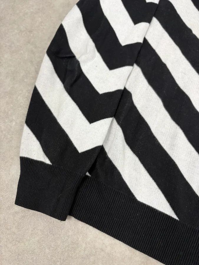 Balmain FW2015 Balmain Black & White Striped Sweater Size US L / EU 52-54 / 3 - 7 Thumbnail