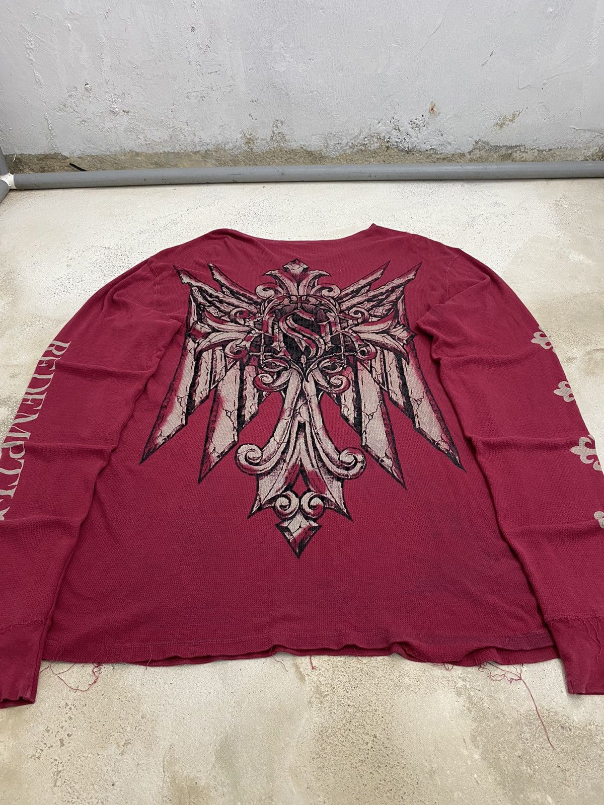 Hysteric Glamour Crazy Y2k Raw State Affliction Cross Long Sleeve Distressed Size US XL / EU 56 / 4 - 6 Thumbnail