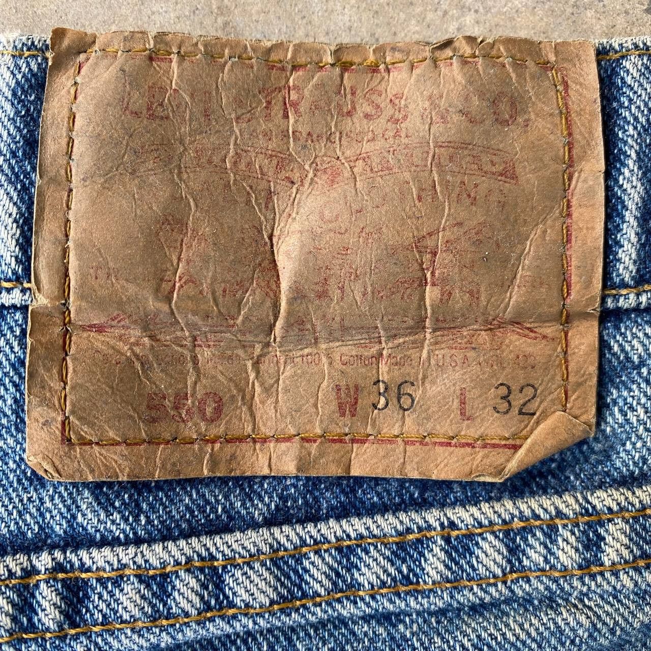 Levi's Vintage Clothing VINTAGE 1993 LEVIS 550 DIRTY MUDWASH GRUNGE JEAN USA W35X31" Size US 35 - 18 Thumbnail