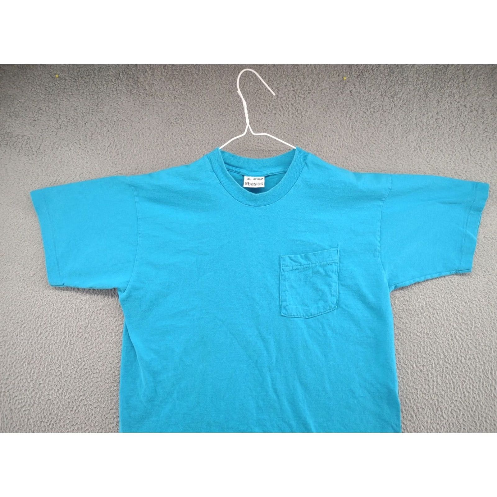 Asics VINTAGE Trend Basics Blue Pocket T Shirt XL Men 90s Crew Neck Single Stitch Cotton Blend Short Sleeve Shirts Mens 90s Theme Size US XL / EU 56 / 4 - 3 Thumbnail