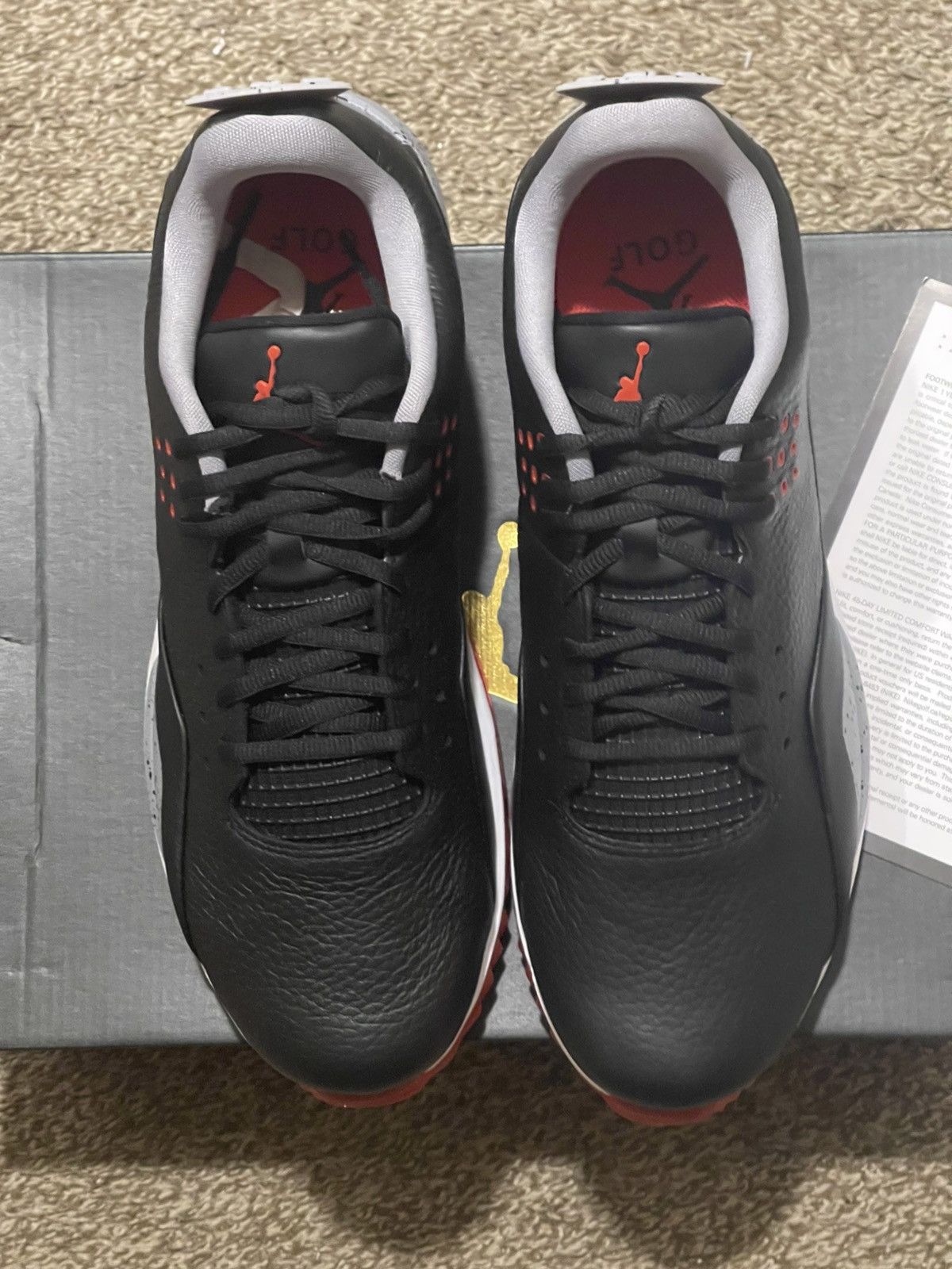 Jordan Brand *New* Nike Jordan ADG 3 Black Cement Golf - Bred Size US 11.5 / EU 44-45 - 2 Thumbnail