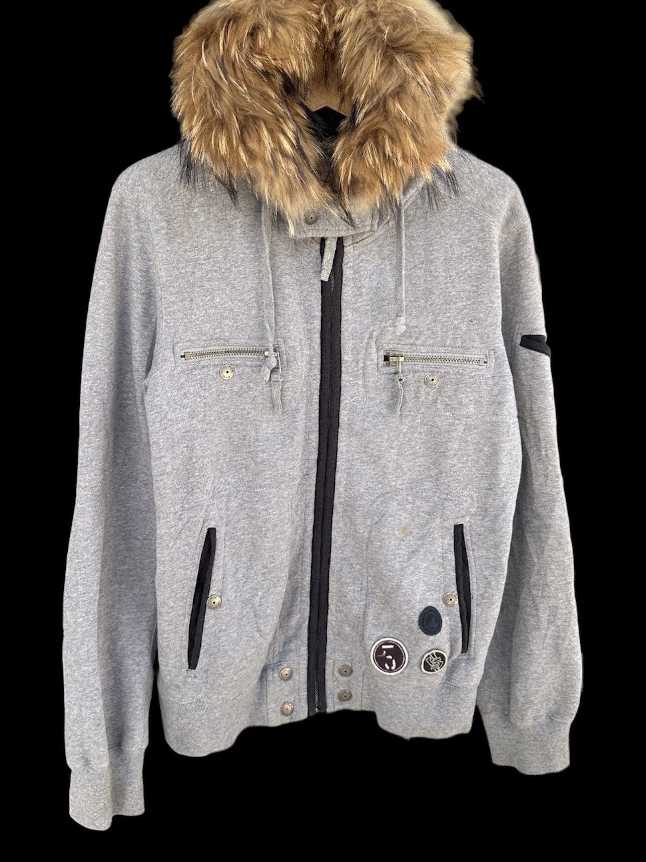 If Six Was Nine × Japanese Brand × Le Grande Bleu (L.G.B.) Fur Hoodie Clride Multi Pocket Style Ifsix Lgb Size US M / EU 48-50 / 2 - 2 Thumbnail