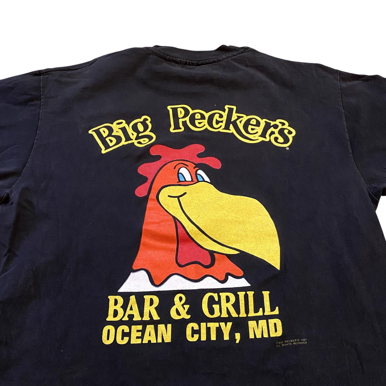 Hanes × Vintage Vintage Big Pecker's Bar Ocean City MD 1987 T Shirt Size US L / EU 52-54 / 3 - 5 Thumbnail