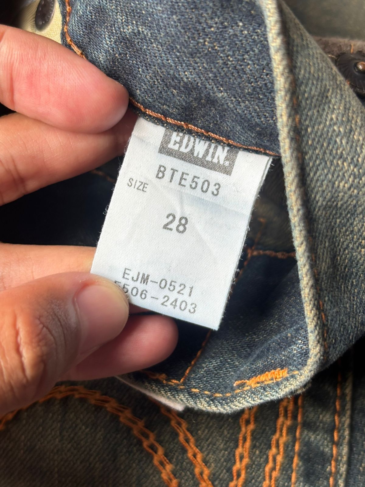 Japanese Brand 2000s Japanese Edwin Rusty Mud Wash Jeans Size US 28 / EU 44 - 7 Thumbnail