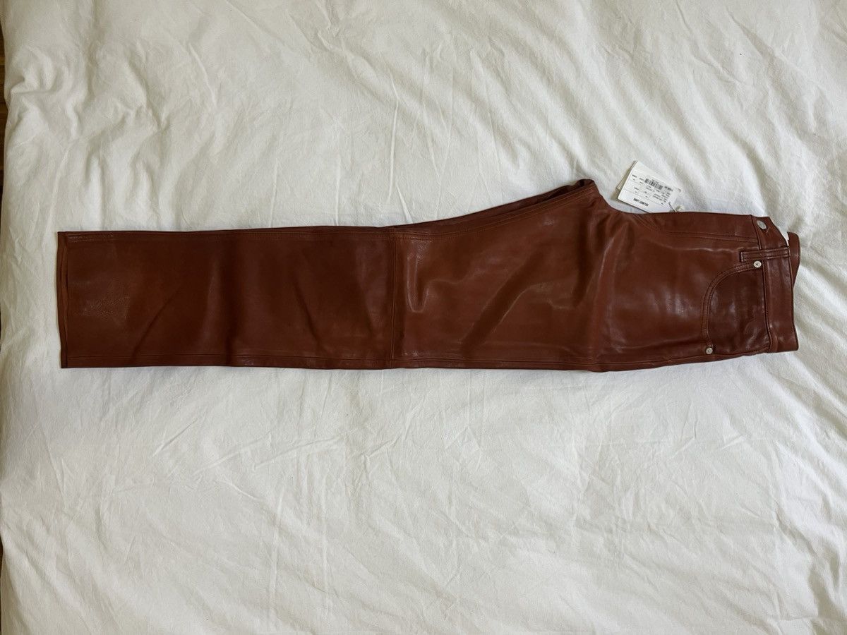 Helmut Lang Masc Hi Straight Leather Pants Size US 30 / EU 46 - 7 Thumbnail