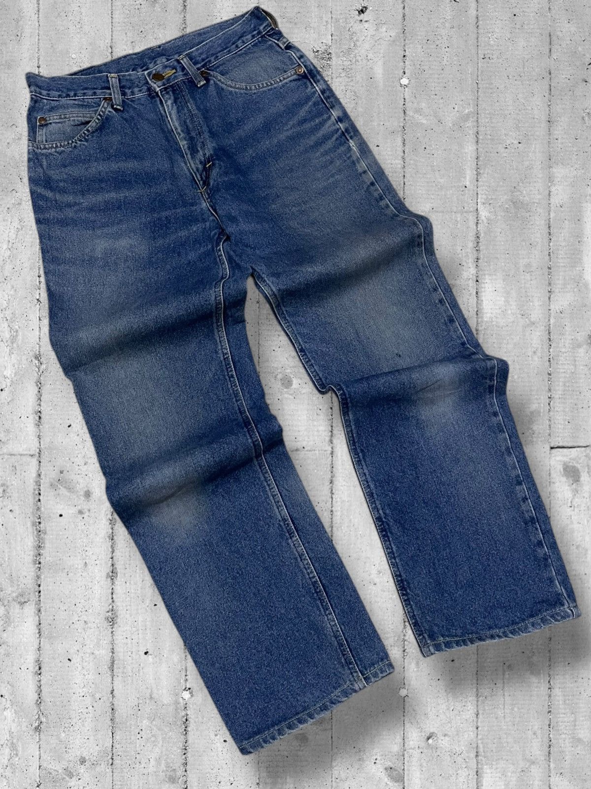 Designer × Lee × Vintage Vintage 1990s Designer Lee Raw Blue Denim Vintage Style Size US 27 - 2 Thumbnail