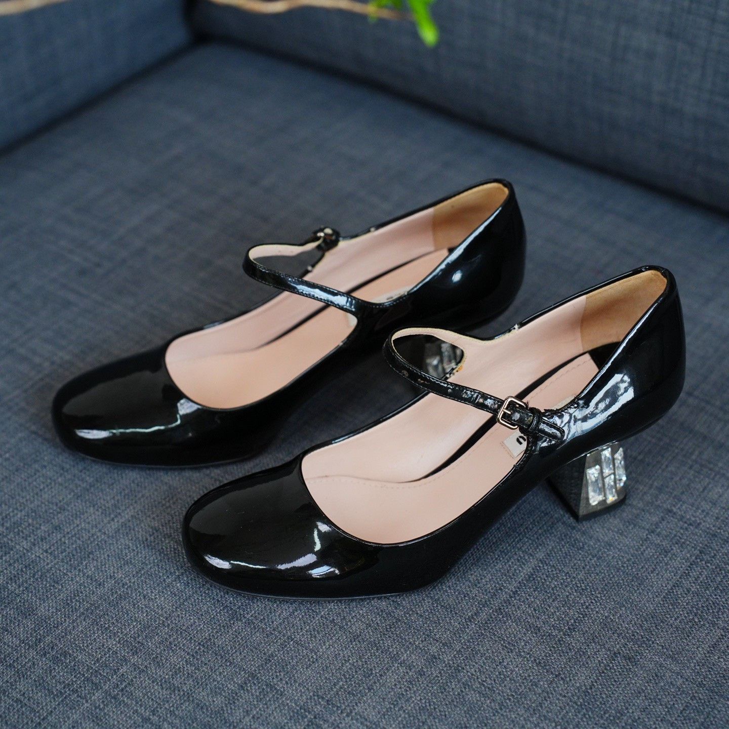 Miu Miu Miu Miu Patent Black Lowtop Sneakers us_8 Women Size US 8 / IT 38 - 1 Thumbnail