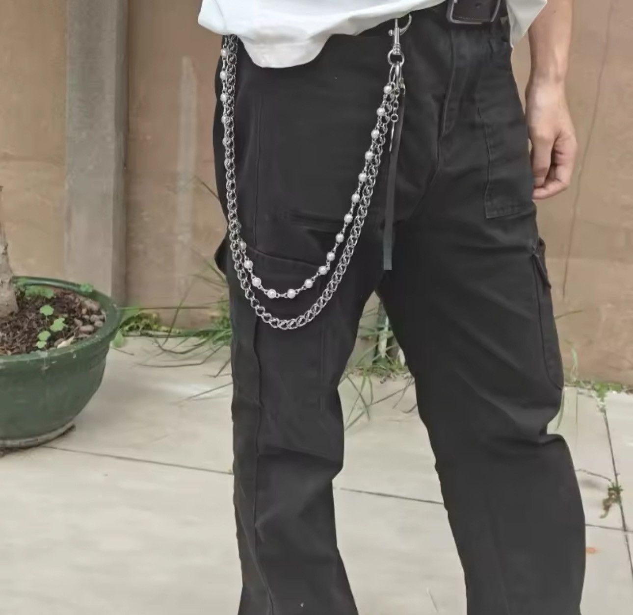 Japanese Brand × Jewelry Titanium Steel Clamp Beads Punk Pants Chain Size ONE SIZE - 1 Thumbnail