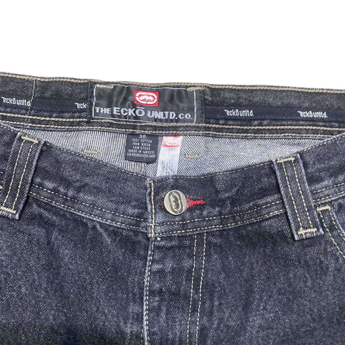 Ecko Unltd. Vintage Ecko Untld Black Denim Carpenter Baggy Pants Size US 37 - 9 Thumbnail