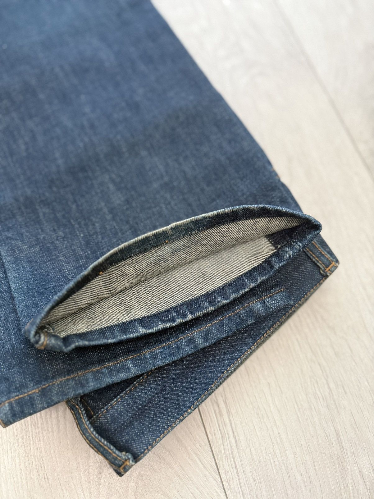 Dior DIOR HOMME HEDI SLIMANE WASHED RAW INDYGO NAVY DENIM JEANS Size US 29 - 19 Thumbnail