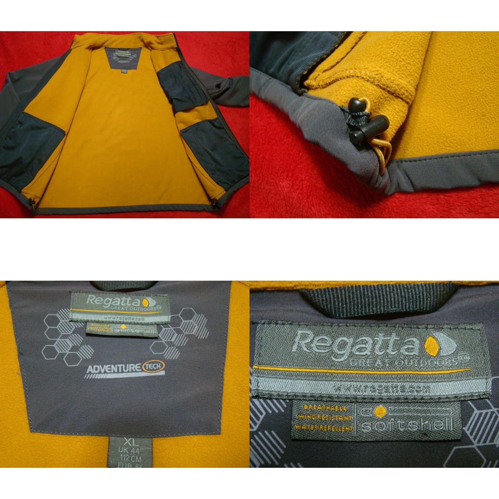 Vintage Regatta Great Outdoors Mens Softshell Gray Burnt Orange Jacket Adventure Tech XL Size US XL / EU 56 / 4 - 8 Thumbnail
