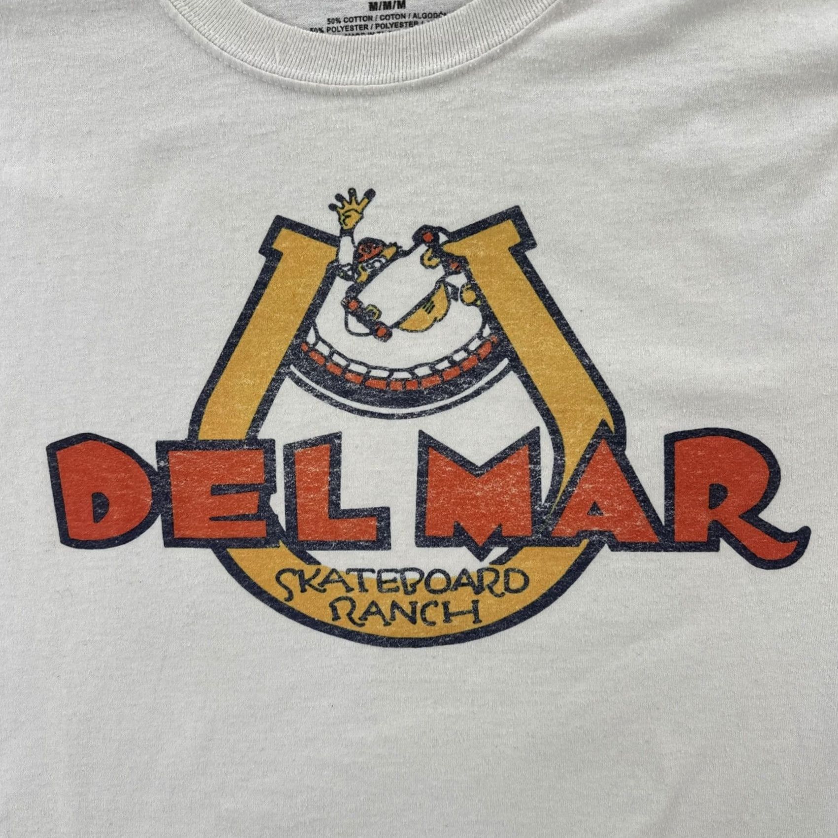 Hanes VINTAGE Hanes Mens T-Shirt Short Sleeve White California Del Mar Skateboard Ranch M Regular Crew Neck Solid Shirt Mens Size US M / EU 48-50 / 2 - 6 Thumbnail
