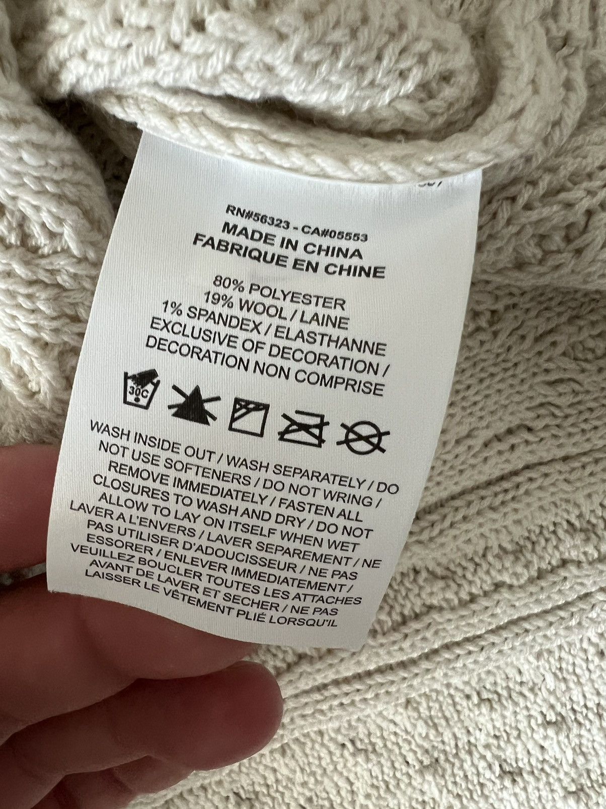 Nike Nike Life Cable Knit Turtleneck Sweater Bone Size US L / EU 52-54 / 3 - 7 Thumbnail