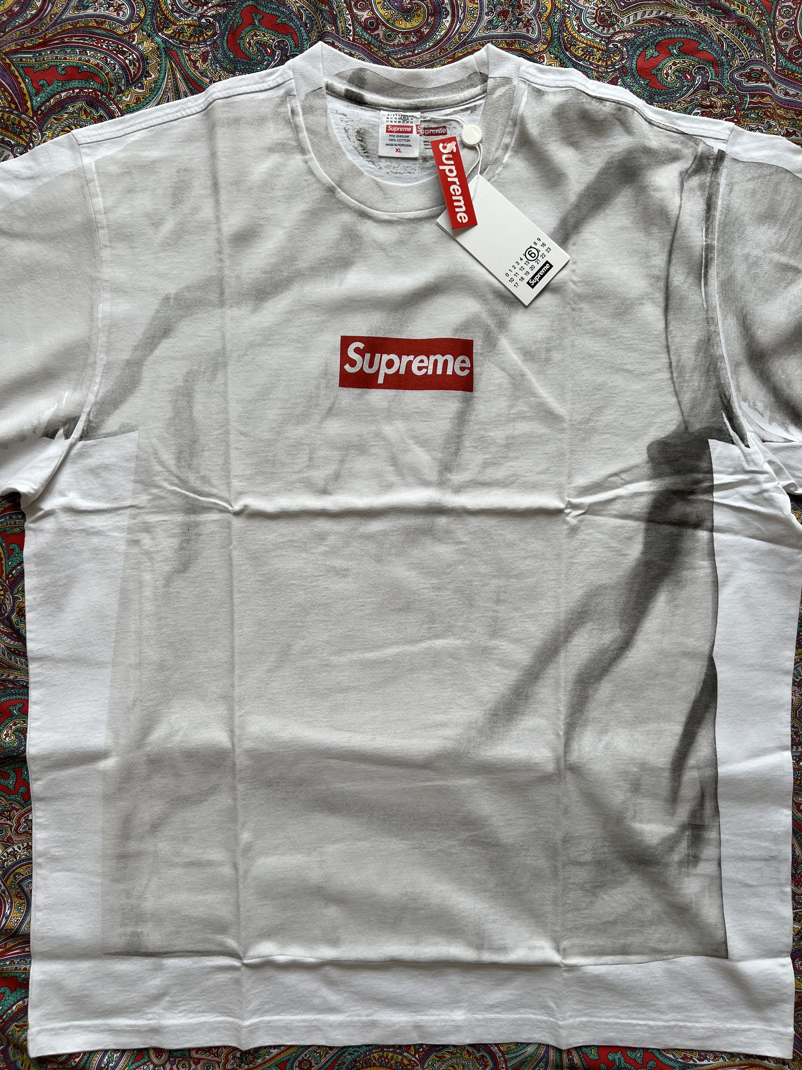 Maison Margiela × Supreme Supreme ®/ MM6 Maison Margiela Box Logo Tee XL white Size US XL / EU 56 / 4 - 5 Thumbnail